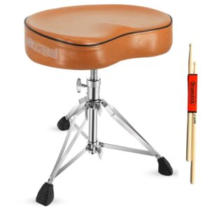 5 Core Drum Throne 4" Padded Guitar Stool Drummer Chair Adjustable Musician Seat