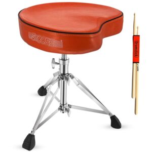 5 Core Drum Throne 4" Padded Guitar Stool Drummer Chair Adjustable Musician Seat