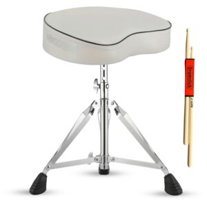 5 Core Drum Throne 3" Padded Guitar Stool Drummer Chair Adjustable Musician Seat